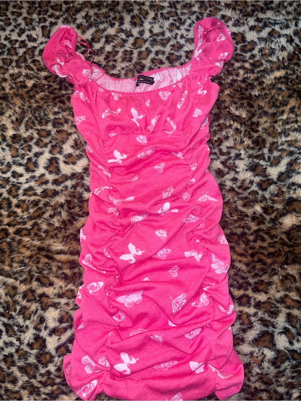 Urban Outfitters Hot Pink Butterfly Minidress